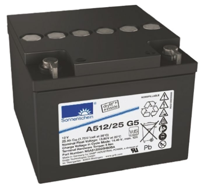 Sonnenschein 12V M5 Sealed Lead Acid Battery, 25Ah