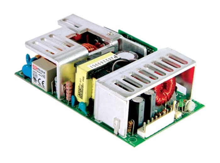 MEAN WELL Switching Power Supply, PPT-125C, 5 V dc, ±15 V dc, 2.5 A, 11 A, 500 mA, 100W, Triple Output, 127 →