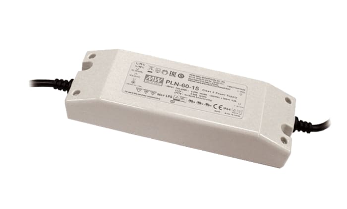 MEAN WELL LED Driver, 12V Output, 60W Output, 5A Output, Constant Voltage