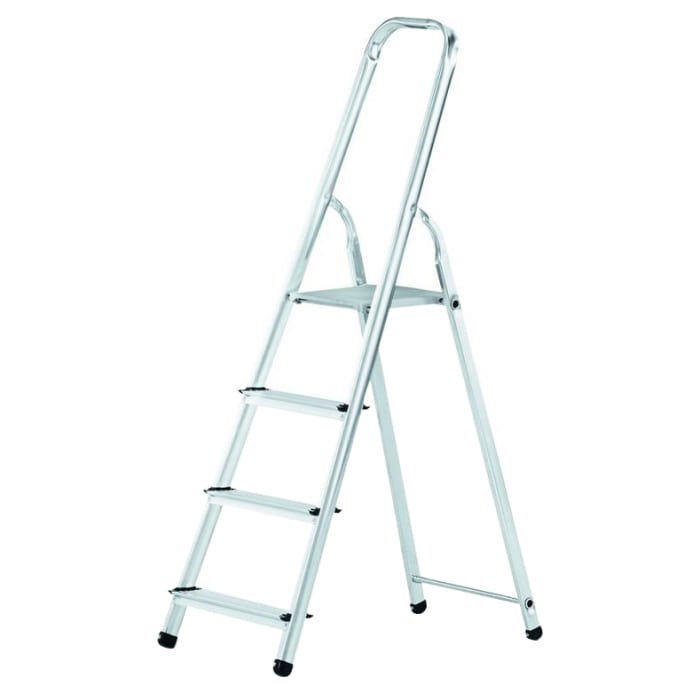 Zarges Aluminium 4 steps Step Ladder, 0.8m platform height