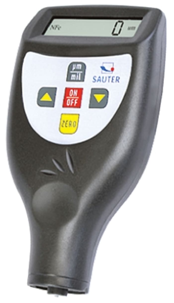 Sauter TC 1250-0.1 F Thickness Meter, 100μm - 1250μm, ±2.5 μm Accuracy, 0.1 μm Resolution, Digital Display