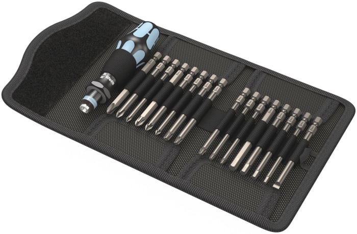 Wera Hexagon; Slotted; Phillips; Pozidriv; Torx Screwdriver, Slotted: 5.5 mm; Hex: 1/4''; 3; 4; 5; 6 mm; PH1; PH2; PH3;