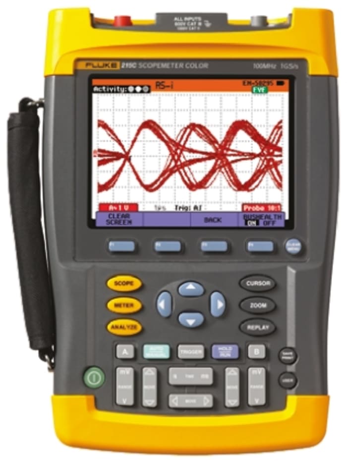 Fluke 215C 215C Series Handheld Digital Oscilloscope, 2 Analogue Channels, 100MHz