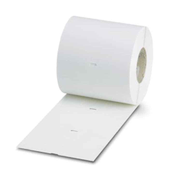 Phoenix Contact White Cable Labels, 63.5 mm Width, 1500 Per Pack Qty, 63.5 mm