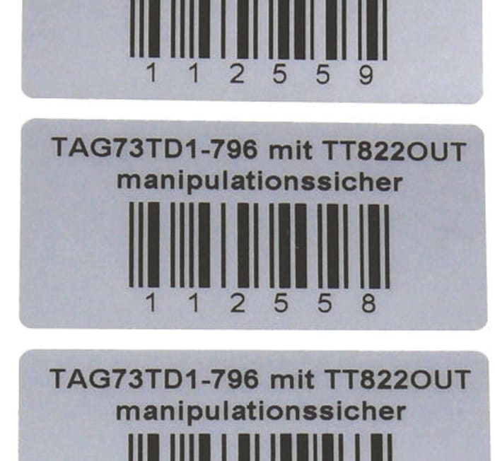 HellermannTyton Silver Label Roll, 63.5mm Width, 50.8mm Height, 500Per Roll Qty