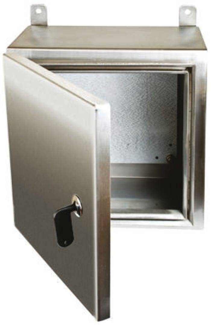 RS PRO 316 Stainless Steel Wall Box, IP69K, 400 mm x 400 mm x 200mm