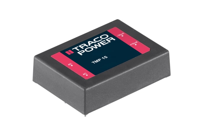 TRACOPOWER Switching Power Supply, TMP 15148, 48V dc, 310mA, 15W, 1 Output, 120 → 370 V dc, 85 → 264 V ac