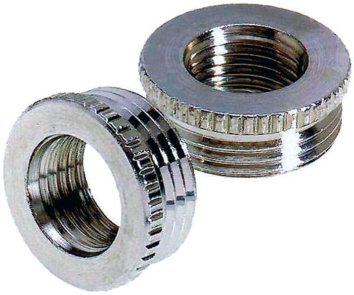 Lapp Cable Gland Adaptor, M16 Exterior Thread, M12 Interior Thread, Nickel Plated Brass, SKINDICHT Series