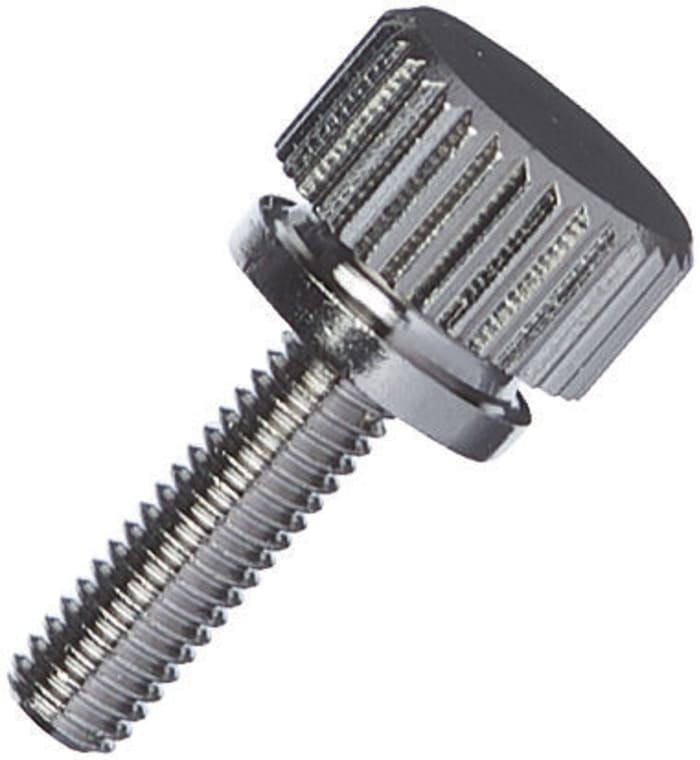Yahata Neji, M4 Brass Thumb Screw, Nickel Plated Finish, 8mm