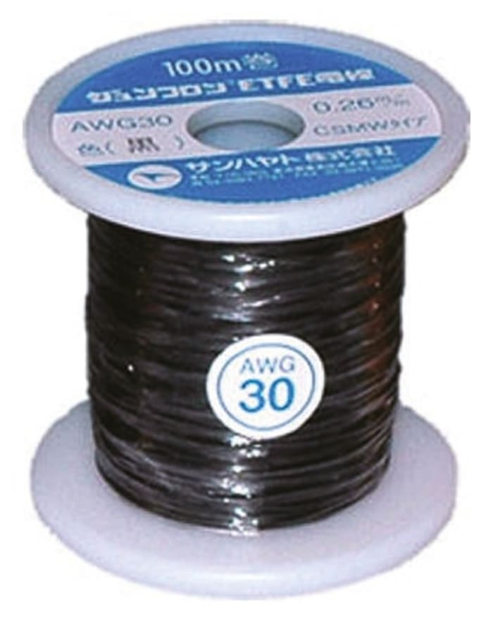 Sunhayato JUNFLON Series Black Hook Up Wire, ETFE Insulation