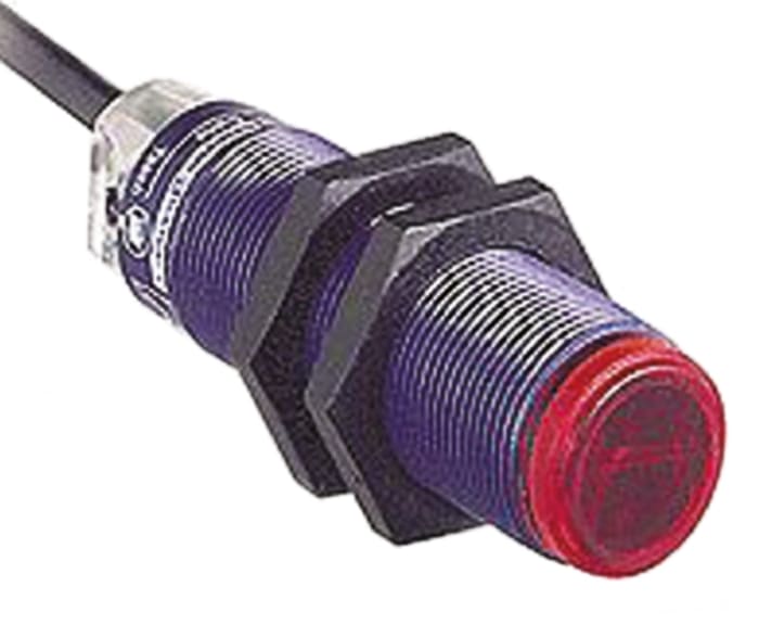 Telemecanique Sensors Retroreflective Photoelectric Sensor, Barrel Sensor, 1.4 m Detection Range