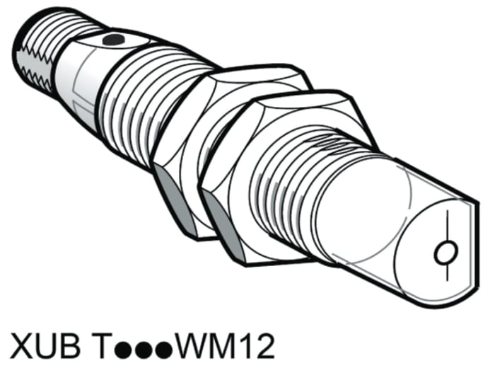 Telemecanique Retroreflective Photoelectric Sensor, Barrel Sensor, 0.8 m Detection Range