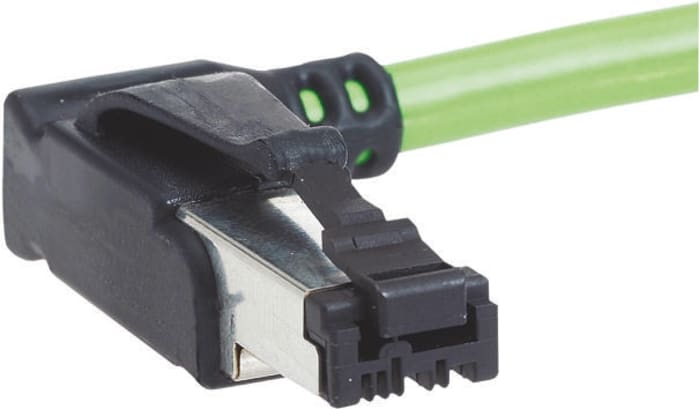 HARTING, 2m Cat5, Green RJ45 to Male Unterminated, U/FTPShielded, Terminated PVC Sheath