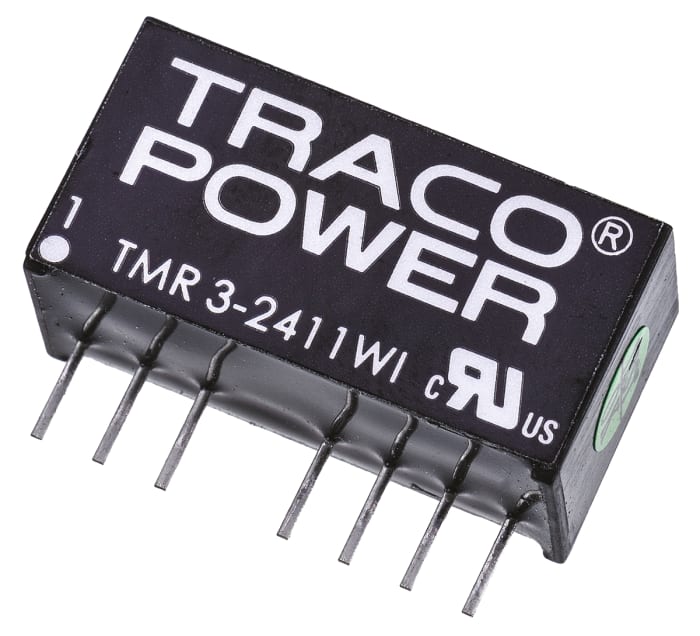 TRACOPOWER TMR 3WI DC-DC Converter, ±15V dc/ ±100mA Output, 18 → 75 V dc Input, 3W, Through Hole, +85°C Max Temp