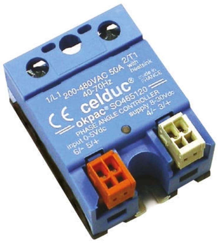 Celduc Solid State Relay, 50 A Load, 480 V ac Load