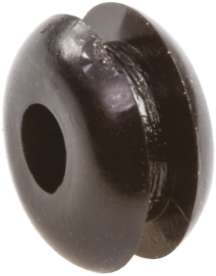 RS PRO RS PRO Black PVC 6mm Cable Grommet for Maximum of 3mm Cable