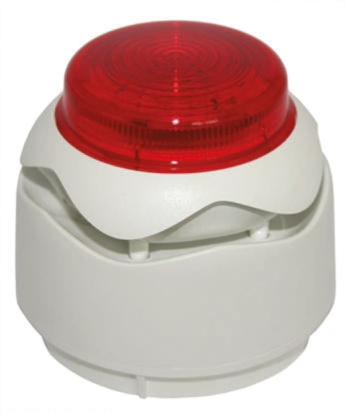 Avisador luminoso LED Hosiden Besson Flashtone, 10 → 28 Vdc, Rojo, Intermitente, 10dB @ 1m