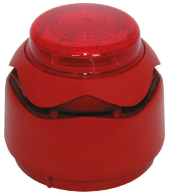 Avisador luminoso LED Hosiden Besson Flashtone, 10 → 28 Vdc, Rojo, Intermitente, 10dB @ 1m