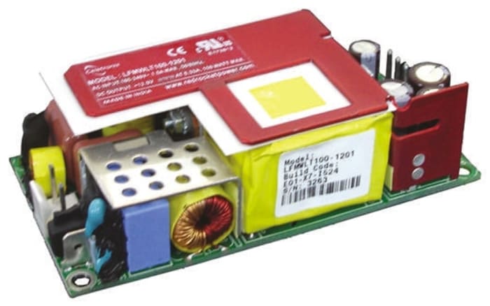 EOS Embedded Switch Mode Power Supply (SMPS), MWLT100-1003, 24V dc, 4.17A, 100W, 1 Output, 120 → 390 V dc, 90