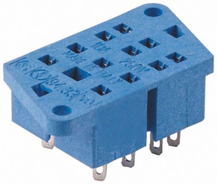 Finder 94 11 Pin Panel Mount Relay Socket, for use with 55.33