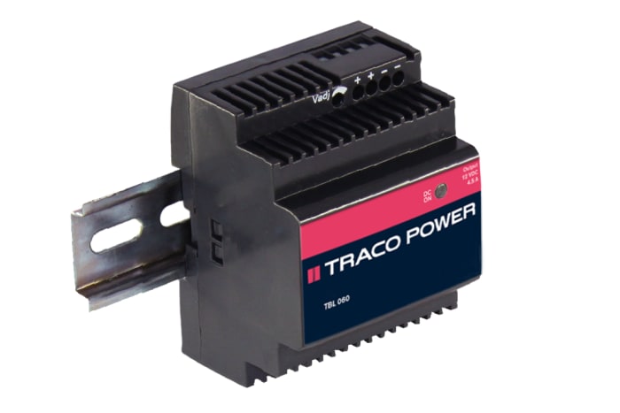 TRACOPOWER TBL Switched Mode DIN Rail Power Supply, 85 → 264V ac ac Input, 12V dc dc Output, 4.5A Output, 54W