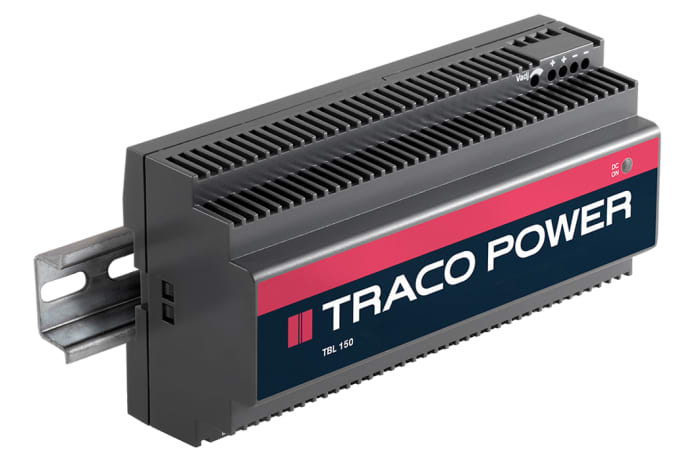 TRACOPOWER TBL Switched Mode DIN Rail Power Supply, 85 → 132V ac ac Input, 24V dc dc Output, 6.25A Output, 150W
