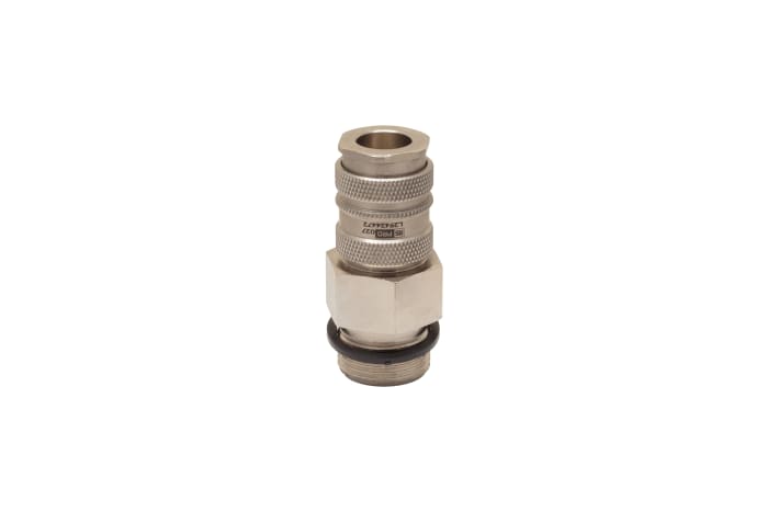 RS PRO Brass, Steel Female Pneumatic Quick Connect Coupling, G 3/8 Male Threaded