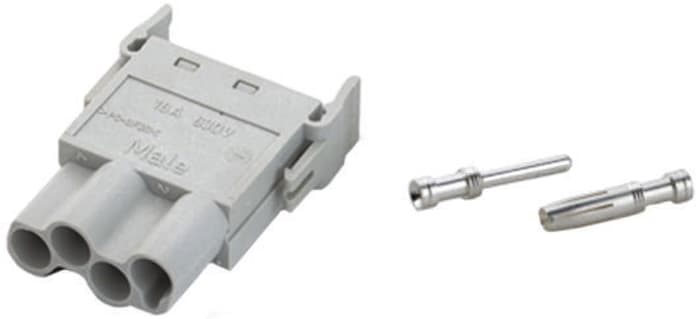 Contact Connectors, 4 Way, 25A, Female, HBE 2.5, MCB, 630 V