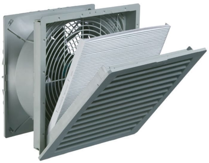 Pfannenberg PF 67.000 Series Filter Fan, 230 V ac, AC Operation, 845m³/h Filtered, 2125m³/h Unimpeded, IP54, 320 x 320mm