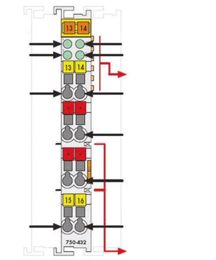 750432 Wago Wago PLC I/O Module for use with 750 Series, 100 x 12