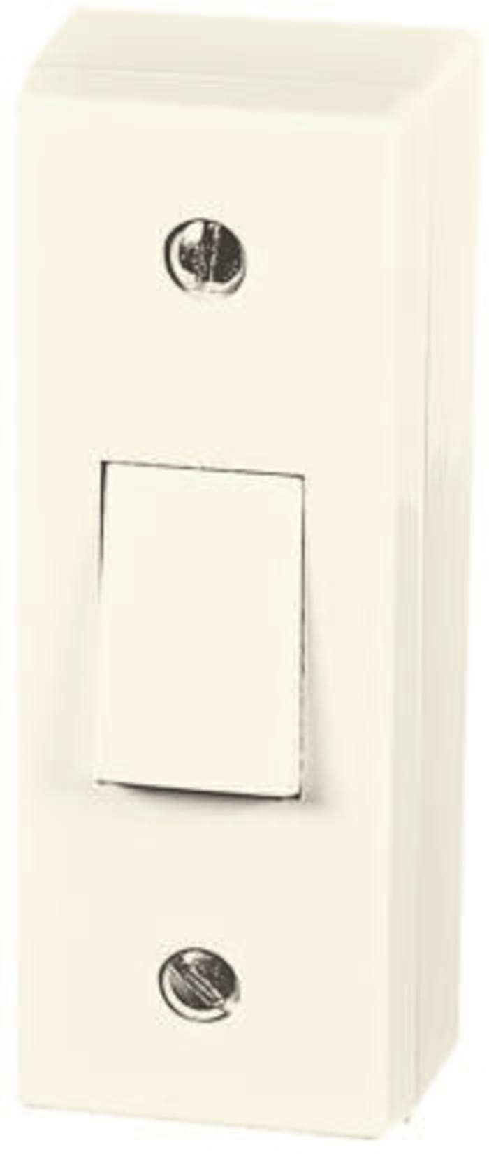 Comm. simple 2 contacts, chambranle blc