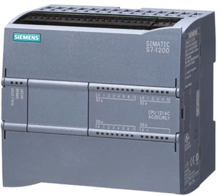 Siemens SIMATIC S7-1200 Series PLC CPU for Use with SIMATIC S7-1200 Series, Digital, Relay Output, 16 (14 Digital, 2