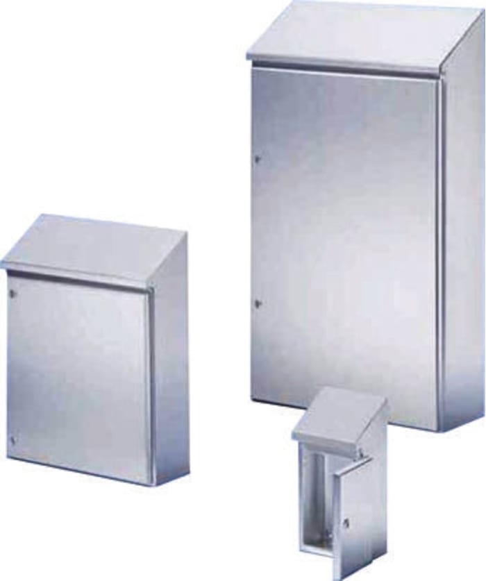 Caja de pared Rittal HD de Acero inoxidable 304 RAL 5010, con placa de montaje, 437 x 220 x 155mm, IP66