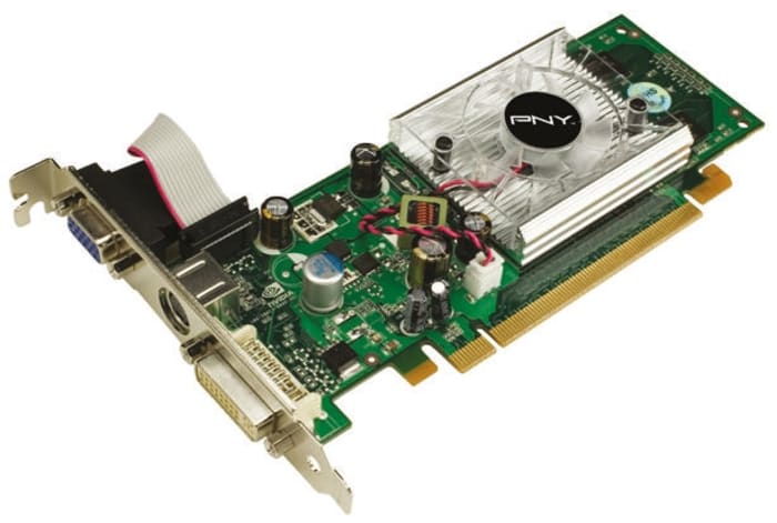 PNY PCIe x16 512MB Graphics Card GeForce 8 Series, DDR2 Memory, DVI, S-Video, VGA Output