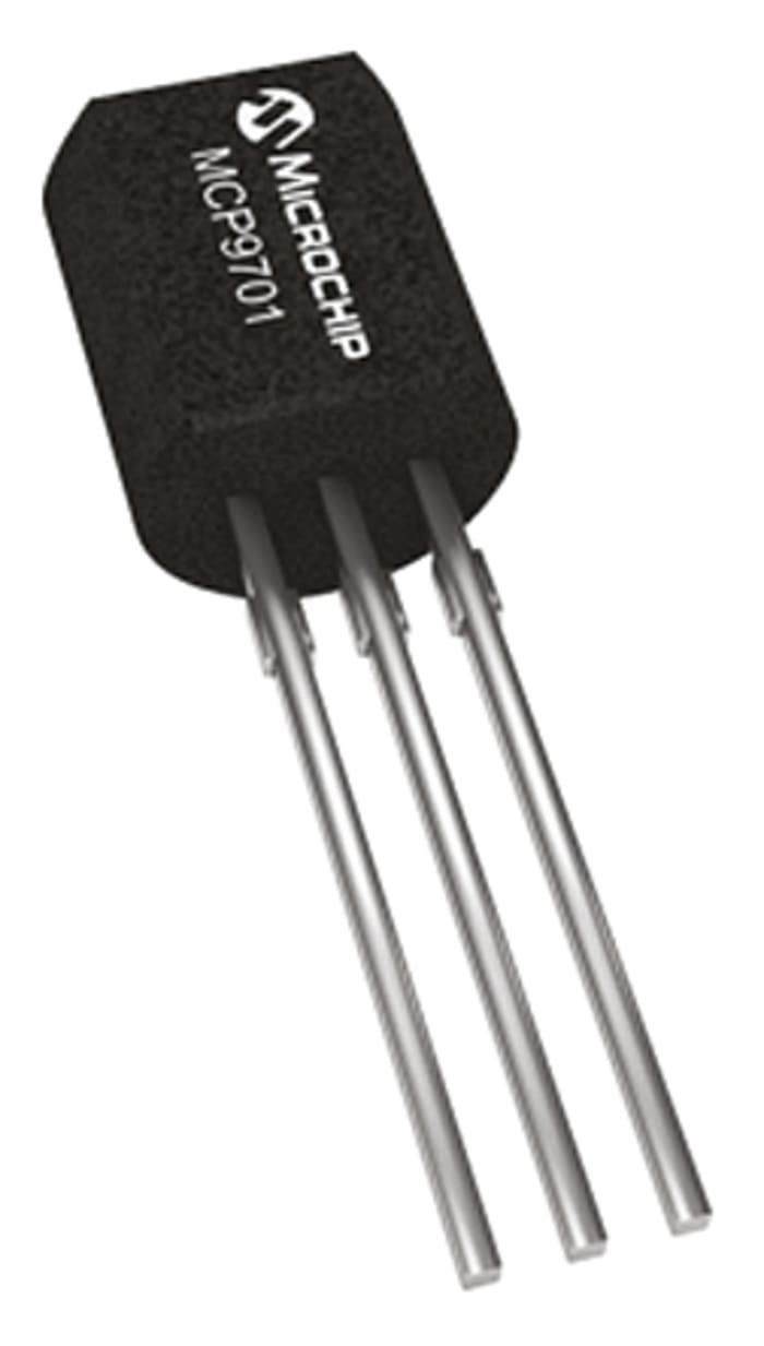 Microchip Voltage Temperature Sensor, Voltage Output, Through Hole Mount, Analogue, ±2°C, 3 Pins