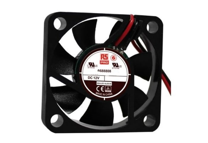 RS PRO Axial Fan, 12 V dc, DC Operation, 11.4m³/h, 1.2W, 100mA Max, 40 x 40 x 10mm