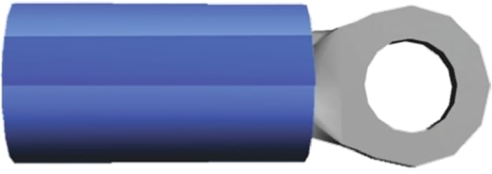 Cosses à œillet TE Connectivity, Isolée, Bleu, 2.6mm², M3.5