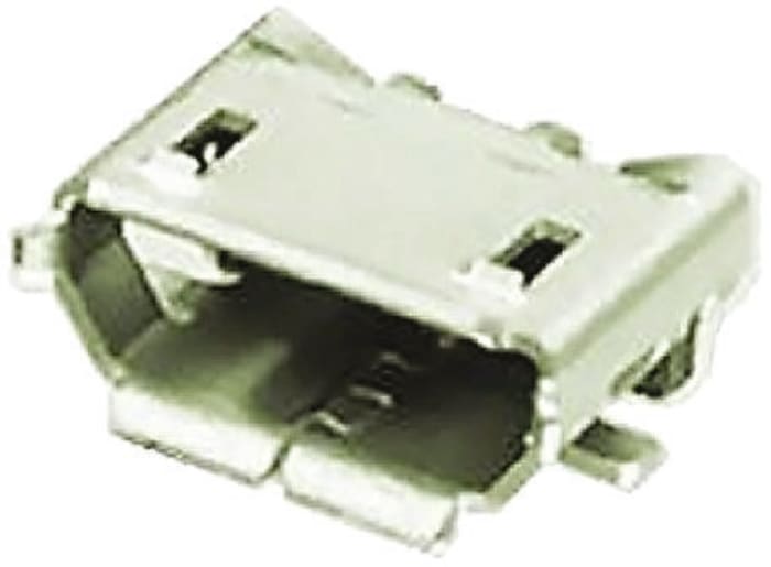 TE Connectivity Right Angle, SMT, Socket Type B 2.0 USB Connector