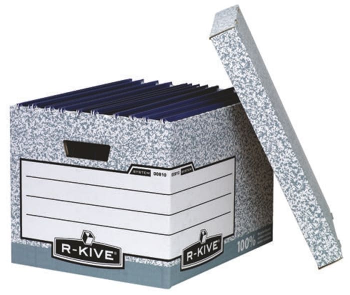 Boîte de rangement de dossiers, en Carton recyclé 390mm x 333mm x 285mm