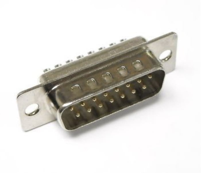 HARTING 15 Way Right Angle Through Hole D-sub Connector Plug, 2.74mm Pitch, with M3 Threaded Inserts