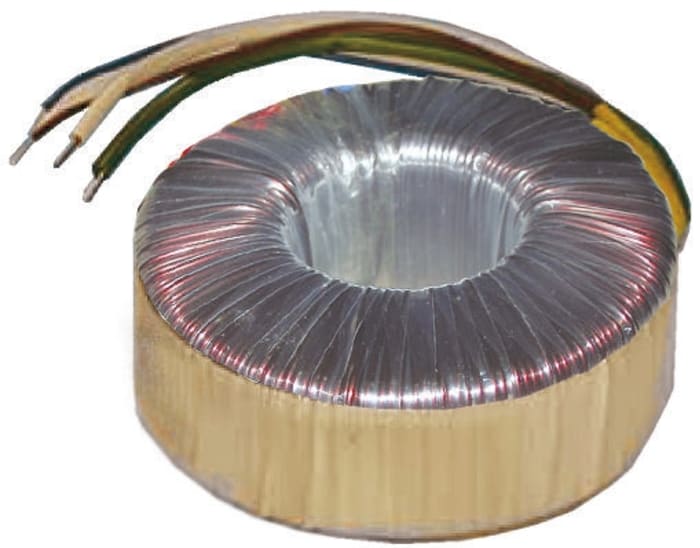 Transformateur torique RS PRO 2 sorties, 230V c.a. → 2 x 15V c.a., 160VA