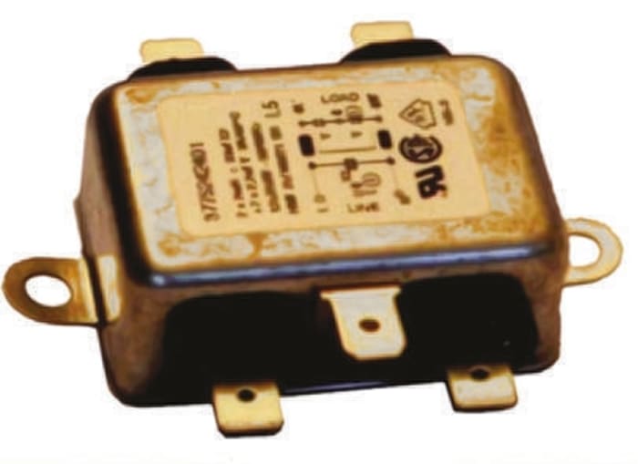 Roxburgh EMC 6A 250 V ac 60Hz, Chassis Mount Power Line Filter, Tab