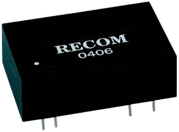 Recom REC3 DC-DC Converter, 12V dc/ 250mA Output, 9 → 18 V dc Input, 3W, Through Hole, +85°C Max Temp -40°C Min