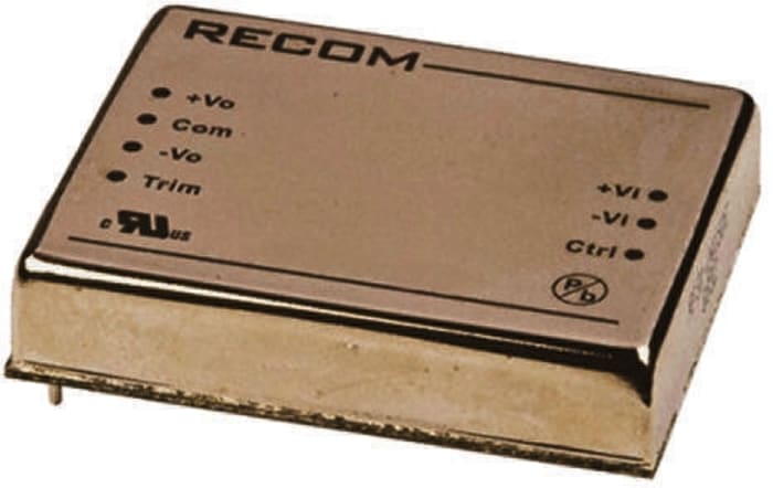 Recom RP30 E Isolated DC-DC Converter, ±12V dc/ ±1.25A Output, 9 → 18 V dc Input, 30W, Through Hole, +85°C Max