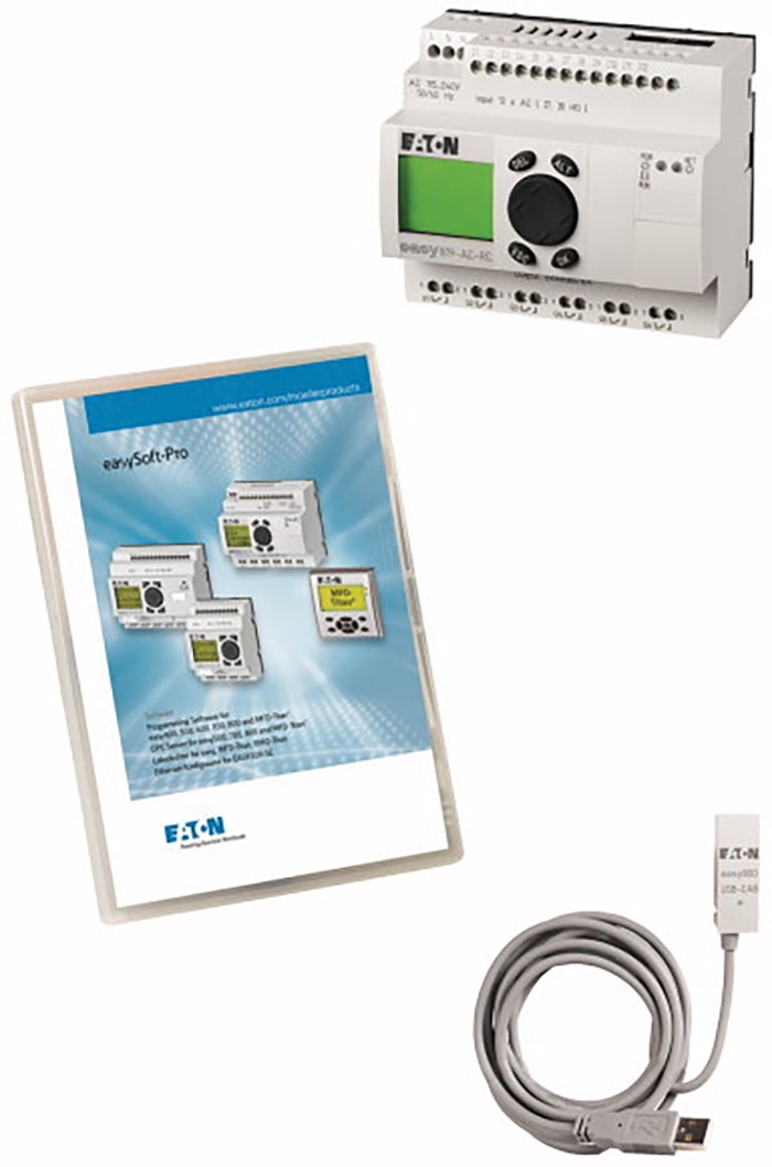 Eaton EASY Logic Module Starter Kit, 100 → 240 V ac Digital, 12 x Input, 6 x Output With Display