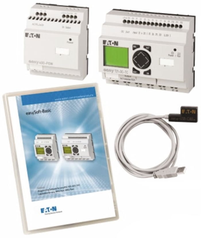 Eaton easy Logic Module Starter Kit, 24 V dc Digital, 12 x Input, 8 x Output With Display