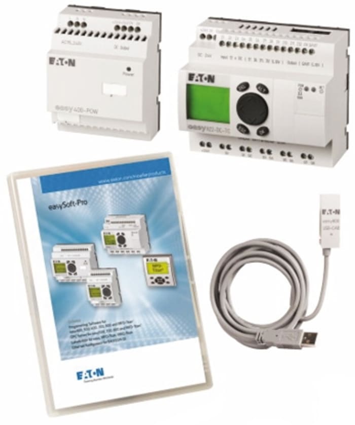 Eaton easy Logic Module Starter Kit, 24 V dc Digital, 12 x Input, 8 x Output With Display