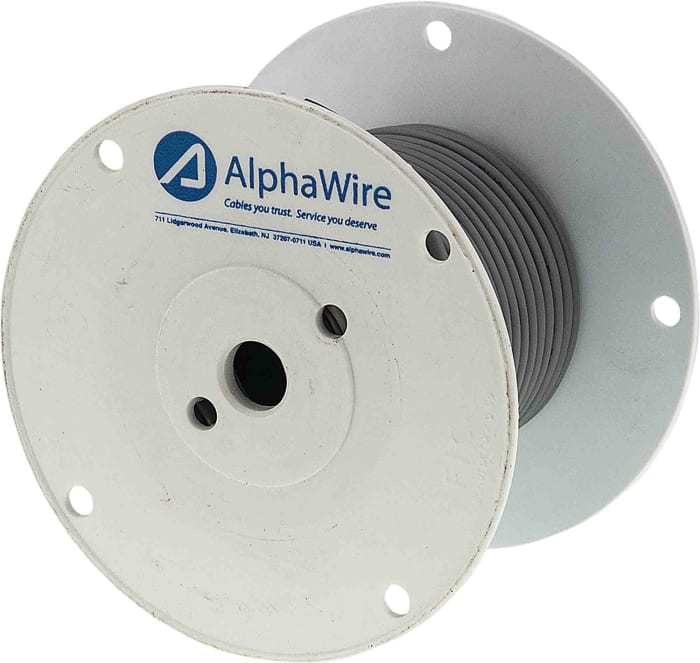 Alpha Wire Multicore Industrial Cable, 5 Cores, 0.56 mm², Unscreened, Grey Low Smoke Zero Halogen (LSZH) Sheath, 20