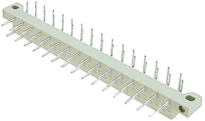 Connecteur DIN 41617, Angle droit, Mâle, 21 Contacts au pas de 5mm, 2 Rangées