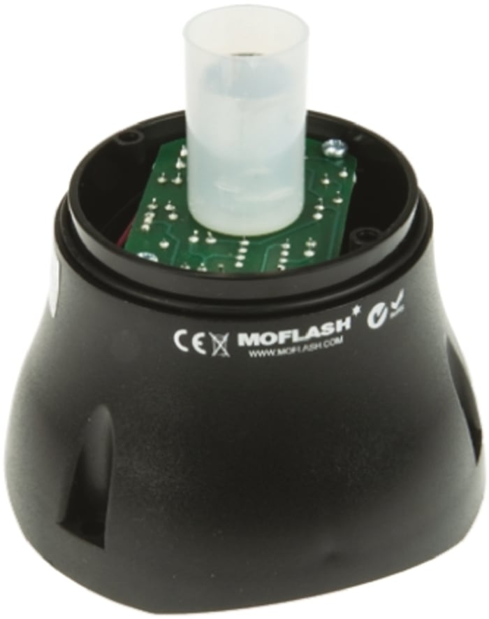 Moflash SFA125 Series Buzzer Beacon, 12 V dc, 24 V dc, Surface Mount, 90dB at 1 Metre